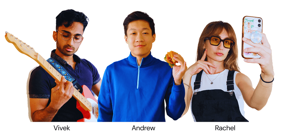 Founders: Vivek, Andrew, Rachel